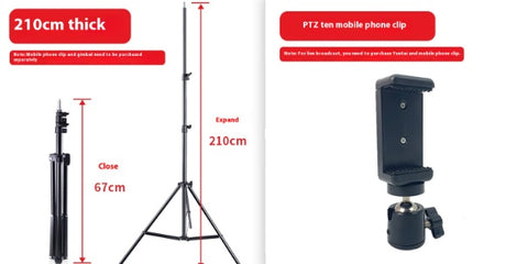 Mobile Live Streaming Photography Telescopic Fill Light Bracket