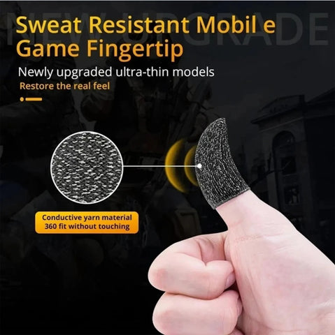 10 Pcs Screen  Gaming Finger Sleeve Game Controller Mobile Sweatproof Gloves