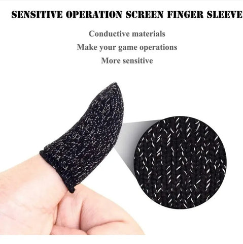 10 Pcs Screen  Gaming Finger Sleeve Game Controller Mobile Sweatproof Gloves